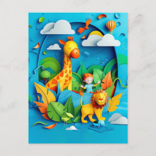 Future Wildlife Explorer Dream for Kids Holiday Postcard