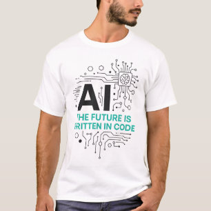 Future Written in Code Tee   Tech Prophecy Shirt