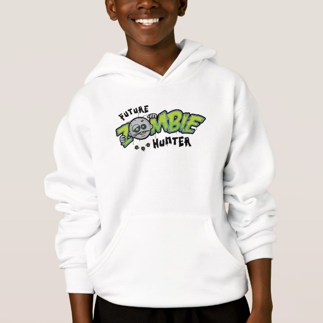 Future Zombie Hunter Kids Hooded Sweatshirt (Front)