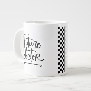Futured Doctor Personalised Chequered Large Coffee Mug