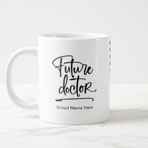 Futured Doctor Personalised Chequered Large Coffee Mug