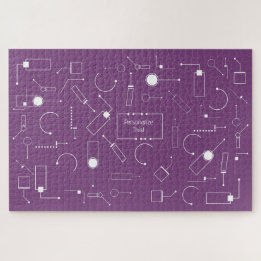 Futurist Pattern: Mulberry 004 Jigsaw Puzzle