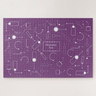 Futurist Pattern: Mulberry 004 Jigsaw Puzzle