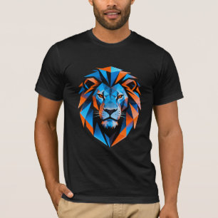 Futuristic 3D Geometric Lion T-Shirt