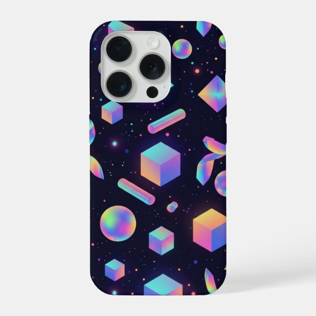 Futuristic 3D Holographic Geometric Phone Case (Back)