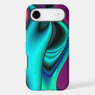 Futuristic Abstract 3D Metallic Rainbow Art