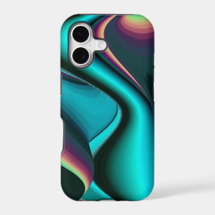 Futuristic Abstract 3D Metallic Rainbow Art