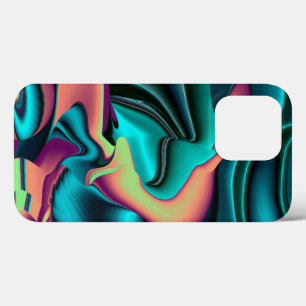 Futuristic Abstract 3D Metallic Rainbow Art iPhone 13 Pro Case