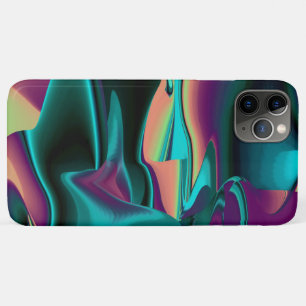 Futuristic Abstract 3D Metallic Rainbow Art iPhone 11 Pro Max Case