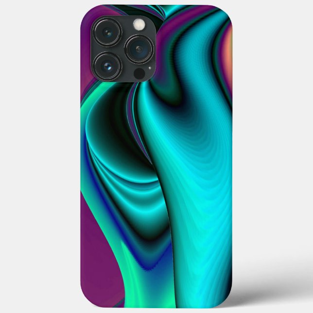 Futuristic Abstract 3D Metallic Rainbow Art Case-Mate iPhone Case (Back)