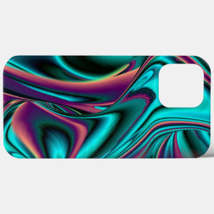 Futuristic Abstract 3D Metallic Rainbow Art iPhone 13 Pro Max Case