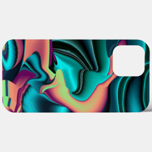 Futuristic Abstract 3D Metallic Rainbow Art iPhone 13 Pro Max Case