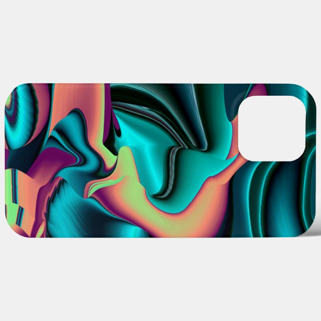 Futuristic Abstract 3D Metallic Rainbow Art Case-Mate iPhone Case (Back (Horizontal))