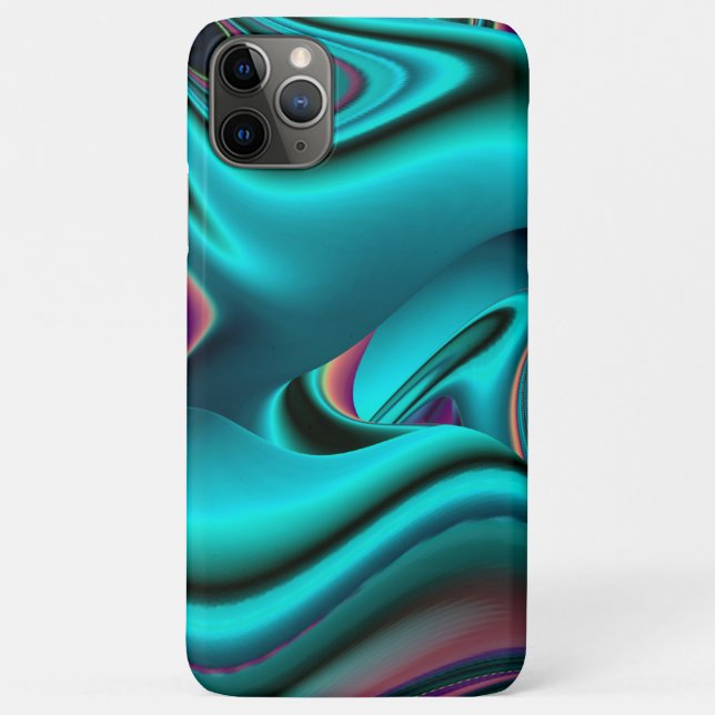 Futuristic Abstract 3D Metallic Rainbow Art Case-Mate iPhone Case (Back)