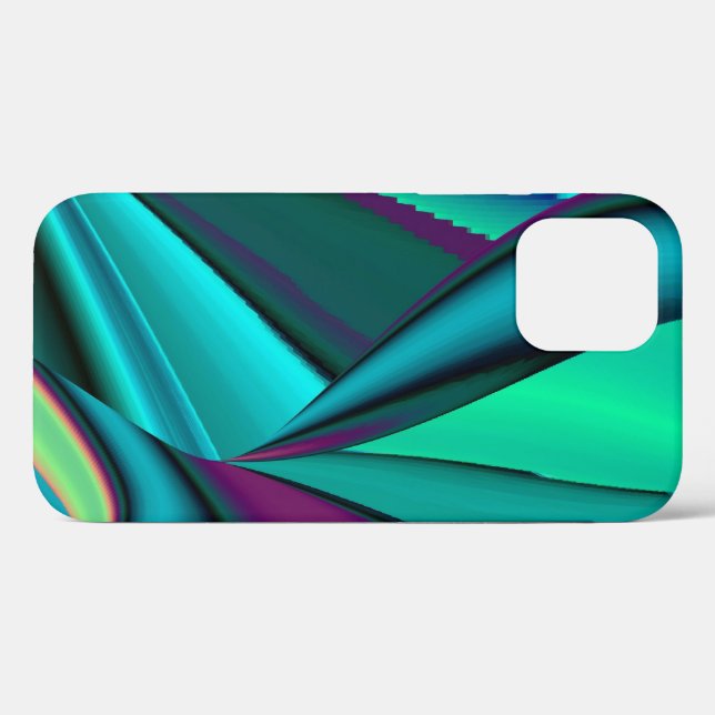 Futuristic Abstract 3D Metallic Rainbow Art Case-Mate iPhone Case (Back (Horizontal))