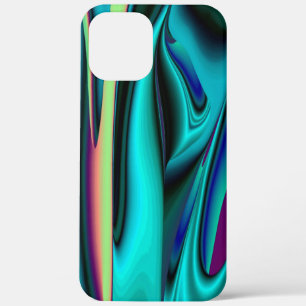 Futuristic Abstract 3D Metallic Rainbow Art iPhone 12 Pro Max Case