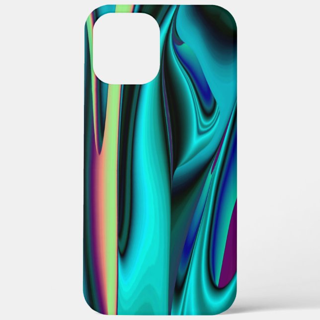 Futuristic Abstract 3D Metallic Rainbow Art Case-Mate iPhone Case (Back)