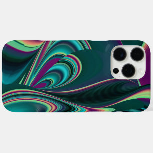 Futuristic Abstract 3D Metallic Rainbow Art iPhone 16 Pro Max Case