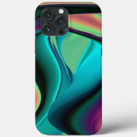 Futuristic Abstract 3D Metallic Rainbow Art