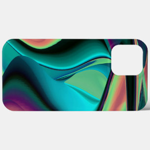 Futuristic Abstract 3D Metallic Rainbow Art iPhone 13 Pro Max Case