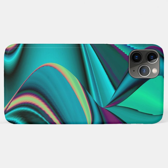 Futuristic Abstract 3D Metallic Rainbow Art Case-Mate iPhone Case (Back (Horizontal))