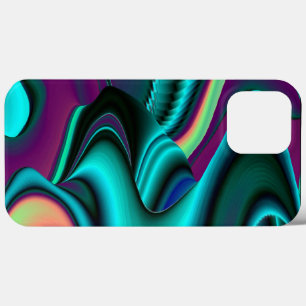Futuristic Abstract 3D Metallic Rainbow Art iPhone 13 Pro Max Case