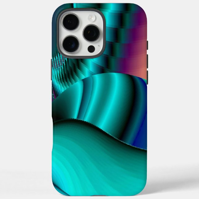 Futuristic Abstract 3D Metallic Rainbow Art Case-Mate iPhone Case (Back)