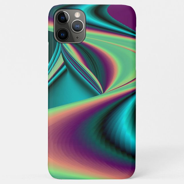 Futuristic Abstract 3D Metallic Rainbow Art Case-Mate iPhone Case (Back)
