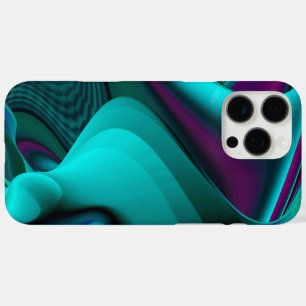 Futuristic Abstract 3D Metallic Rainbow Art iPhone 16 Pro Max Case