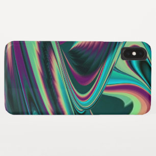 Futuristic Abstract 3D Metallic Rainbow Art iPhone XS Max Case