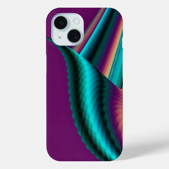 Futuristic Abstract 3D Metallic Rainbow Art Case-Mate iPhone Case (Back)