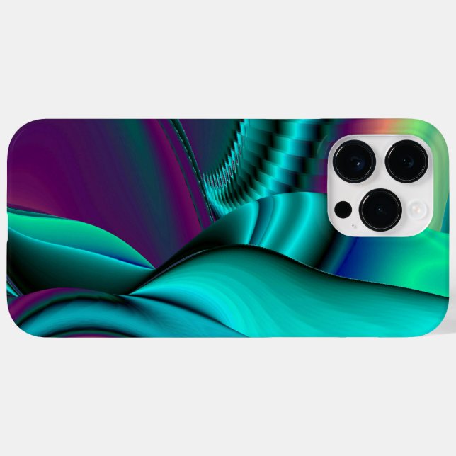 Futuristic Abstract 3D Metallic Rainbow Art Case-Mate iPhone Case (Back (Horizontal))