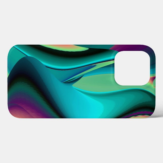 Futuristic Abstract 3D Metallic Rainbow Art Case-Mate iPhone Case (Back (Horizontal))