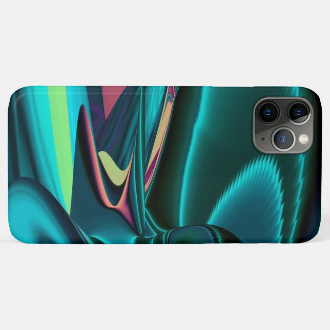 Futuristic Abstract 3D Metallic Rainbow Art Case-Mate iPhone Case (Back (Horizontal))