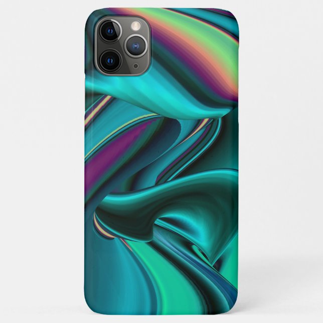 Futuristic Abstract 3D Metallic Rainbow Art Case-Mate iPhone Case (Back)