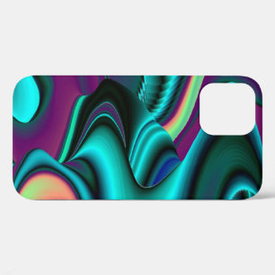 Futuristic Abstract 3D Metallic Rainbow Art iPhone 12 Pro Case