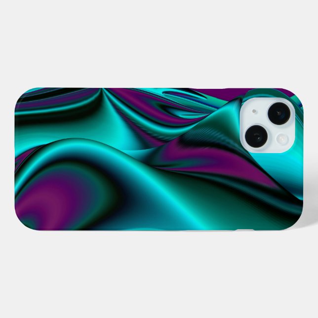 Futuristic Abstract 3D Metallic Rainbow Art Case-Mate iPhone Case (Back (Horizontal))