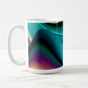 Futuristic Abstract 3D Metallic Rainbow Art Coffee Mug