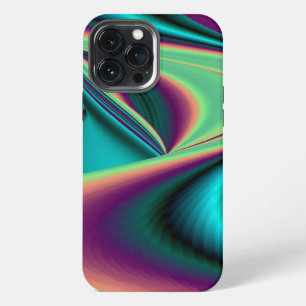Futuristic Abstract 3D Metallic Rainbow Art iPhone 13 Pro Max Case