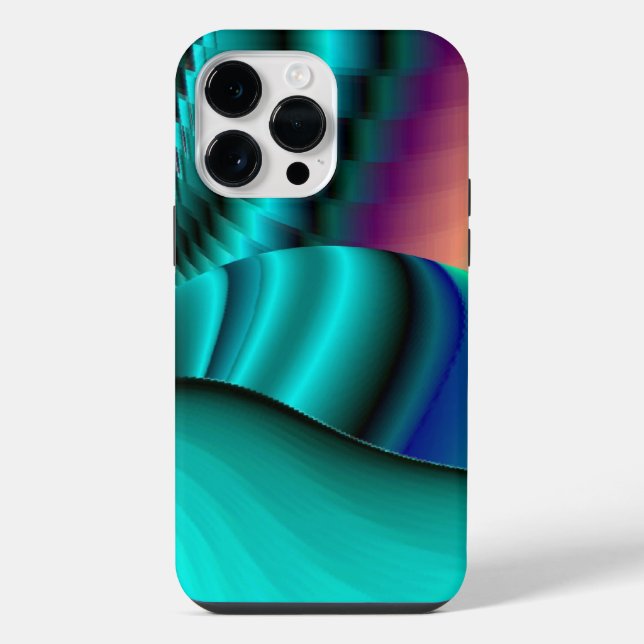 Futuristic Abstract 3D Metallic Rainbow Art iPhone Case (Back)