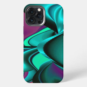 Futuristic Abstract 3D Metallic Rainbow Art iPhone 13 Pro Max Case