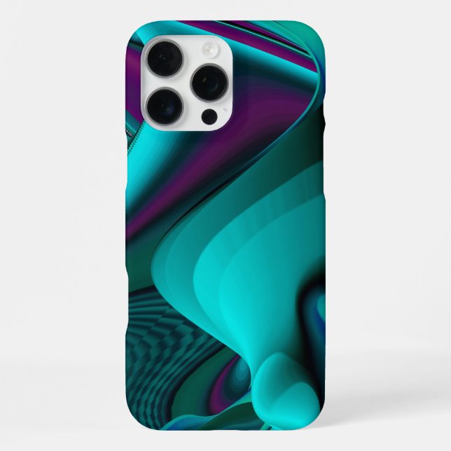 Futuristic Abstract 3D Metallic Rainbow Art iPhone Case (Back)