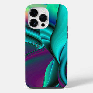Futuristic Abstract 3D Metallic Rainbow Art iPhone 14 Pro Max Case