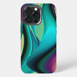 Futuristic Abstract 3D Metallic Rainbow Art iPhone 13 Pro Case