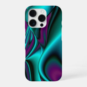 Futuristic Abstract 3D Metallic Rainbow Art iPhone 16 Pro Case