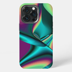 Futuristic Abstract 3D Metallic Rainbow Art iPhone 13 Pro Case