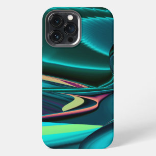 Futuristic Abstract 3D Metallic Rainbow Art iPhone 13 Pro Max Case
