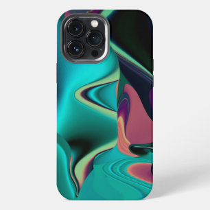 Futuristic Abstract 3D Metallic Rainbow Art iPhone 13 Pro Max Case
