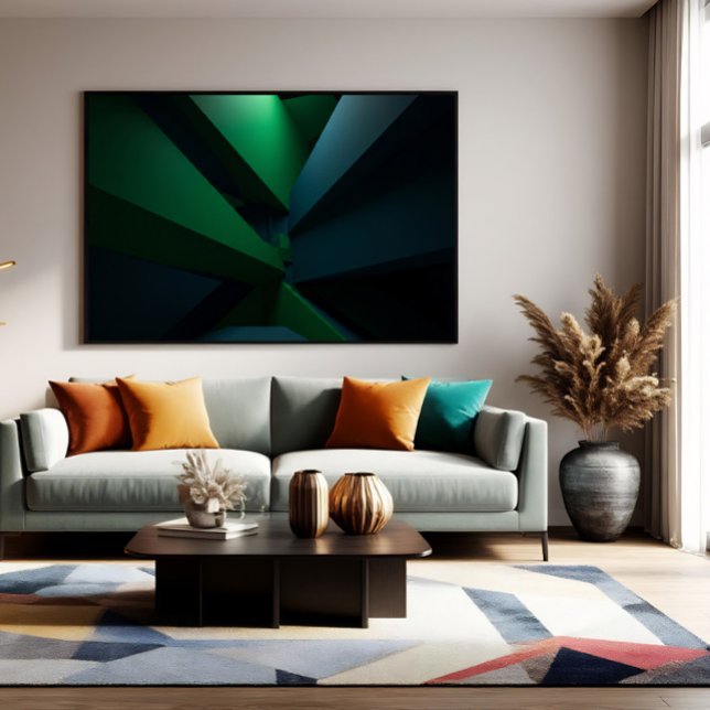 Futuristic Abstract Geometric Canvas Print (Creator Uploaded)