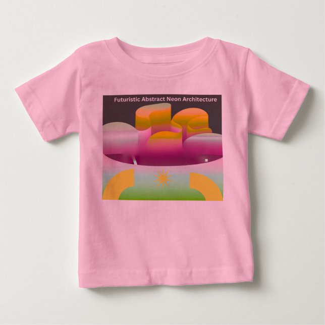 Futuristic Abstract Neon Architecture Baby T-Shirt (Front)